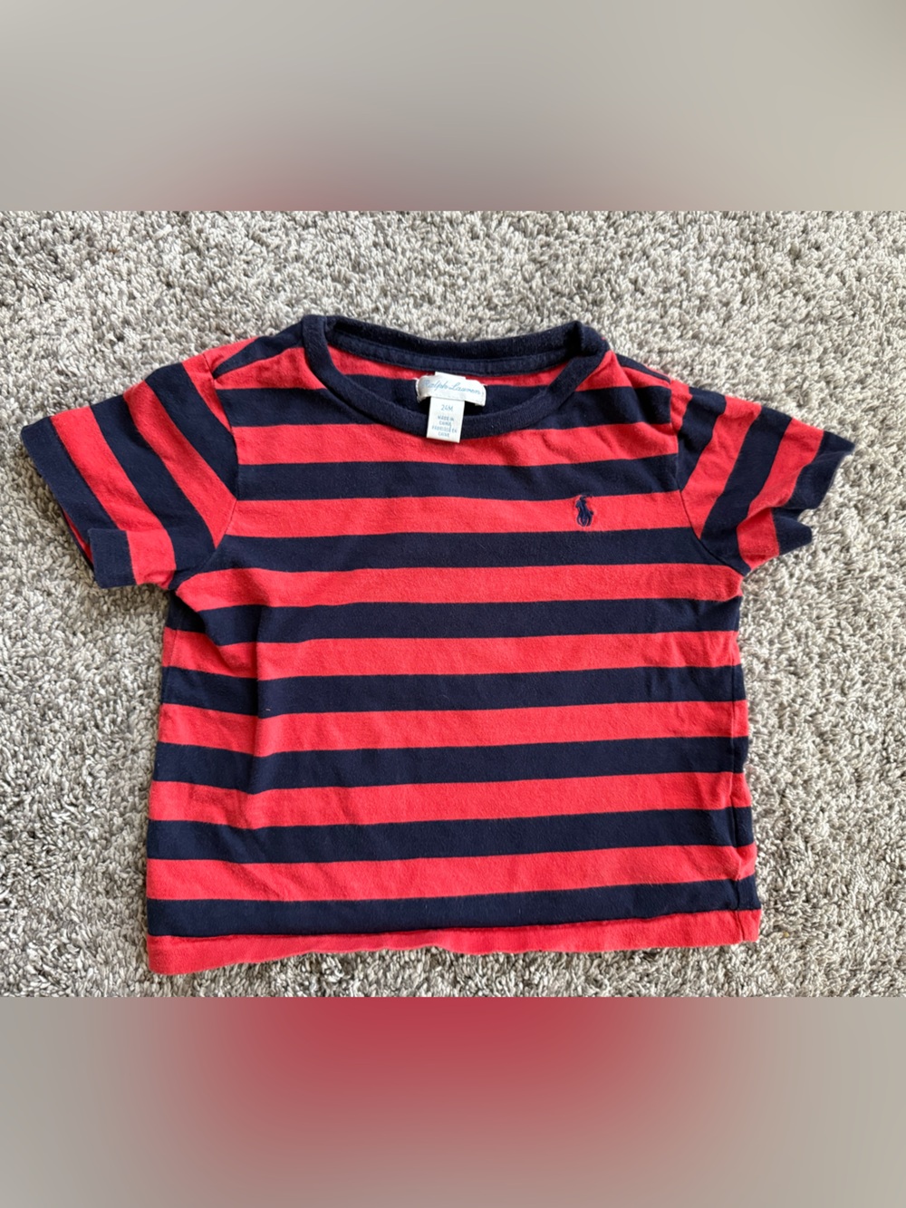 Ralph Lauren toddler Red & Navy Striped Tee